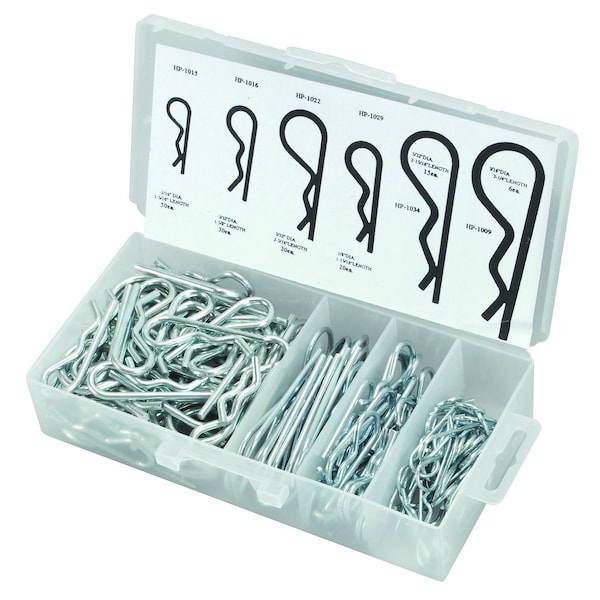 Hair Pin Cotter Assortment (141 pieces) 1.52" x3.69" x7.5"